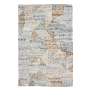 Pemberly Row 60 x 96&quot Geometric Polyester Fabric Area Rug in Multi-Color