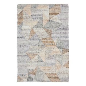 Pemberly Row 108 x 144&quot Geometric Polyester Fabric Area Rug in Multi-Color