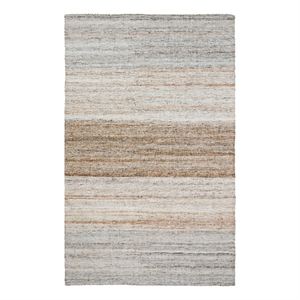 Pemberly Row 24 x 36&quot Striped Ombre Polyester Fabric Area Rug in Sand