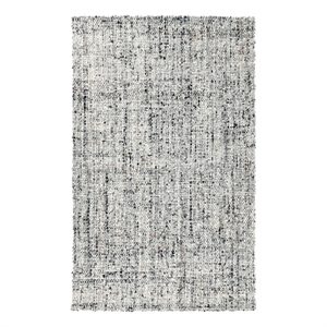 Pemberly Row Transitional 24 x 36&quot Heathered Wool Area Rug in Gray/Ivory