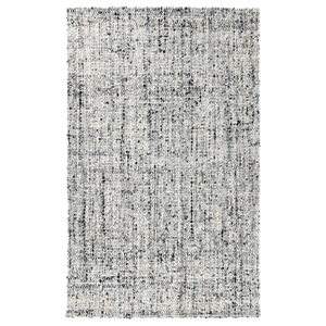 Pemberly Row 108 x 144&quot Heathered Wool Area Rug in Gray/Ivory