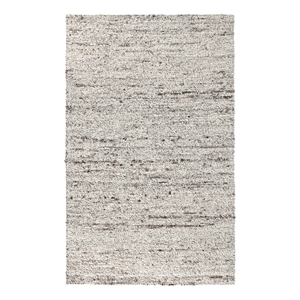 Pemberly Row 96 x 120&quot Heathered Wool Area Rug in Ivory/Natural