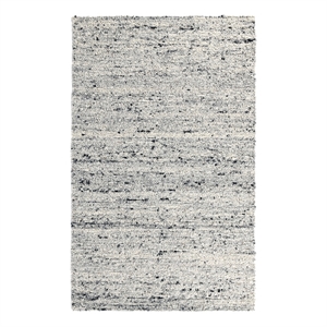 Pemberly Row Transitional 60 x 96&quot Heathered Wool Area Rug in Ivory/Gray