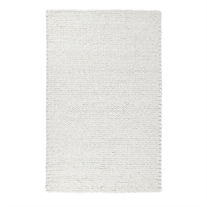 Pemberly Row Modern Transitional 60 x 96&quot Wool Area Rug in Ivory