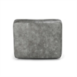 Pemberly Row Contemporary Top Grain Leather Swivel Accent Chair in Gray