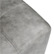 Pemberly Row Contemporary Top Grain Leather Swivel Accent Chair in Gray