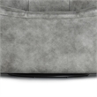Pemberly Row Contemporary Top Grain Leather Swivel Accent Chair in Gray