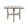 Pemberly Row Rectangle Teak Wood Outdoor Coffee Table in Matte Gray