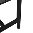 Pemberly Row Transitional Teak Wood Outdoor Counter Table in Matte Black