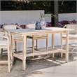 Pemberly Row Transitional Teak Wood Outdoor Counter Table in Matte Gray