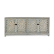 Pemberly Row 4-Door Transitional Wood Sideboard in Antique Blue