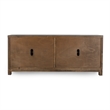 Pemberly Row 4-Door Transitional Wood Sideboard in Antique Blue