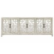 Pemberly Row 6-Door Transitional Wood Sideboard in Distressed Ivory