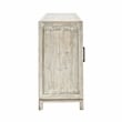 Pemberly Row 6-Door Transitional Wood Sideboard in Distressed Ivory