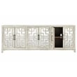 Pemberly Row 6-Door Transitional Wood Sideboard in Distressed Ivory