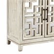 Pemberly Row 6-Door Transitional Wood Sideboard in Distressed Ivory