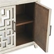 Pemberly Row 6-Door Transitional Wood Sideboard in Distressed Ivory