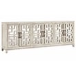 Pemberly Row 6-Door Transitional Wood Sideboard in Distressed Ivory
