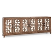 Pemberly Row 6-Door Transitional Wood Sideboard in Chestnut Brown