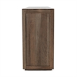 Pemberly Row 4-Door Transitional Solid Oak Wood Sideboard in Brown