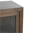 Pemberly Row 4-Door Transitional Solid Oak Wood Sideboard in Brown