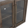 Pemberly Row 4-Door Transitional Solid Oak Wood Sideboard in Brown