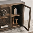 Pemberly Row 4-Door Transitional Solid Oak Wood Sideboard in Brown