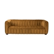 Pemberly Row Transitional Polyester Fabric & Rubberwood Sofa in Bronze