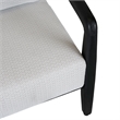 Pemberly Row Teak Wood & Olefin Outdoor Accent Chair in Cream/Black