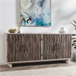 Pemberly Row Transitional 4-Door Wood Sideboard in Bone White