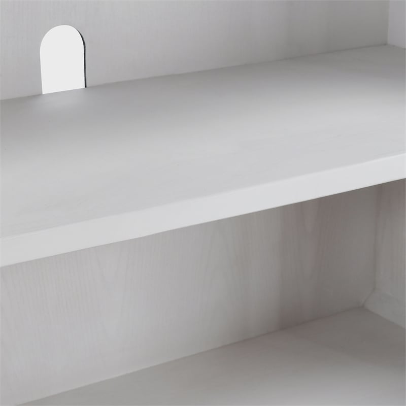 Pemberly Row Transitional 4-Door Wood Sideboard in Bone White