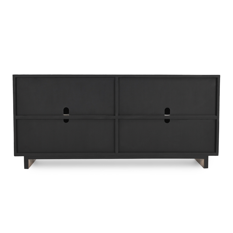 Pemberly Row Transitional 4-Door Wood Sideboard in Bone White
