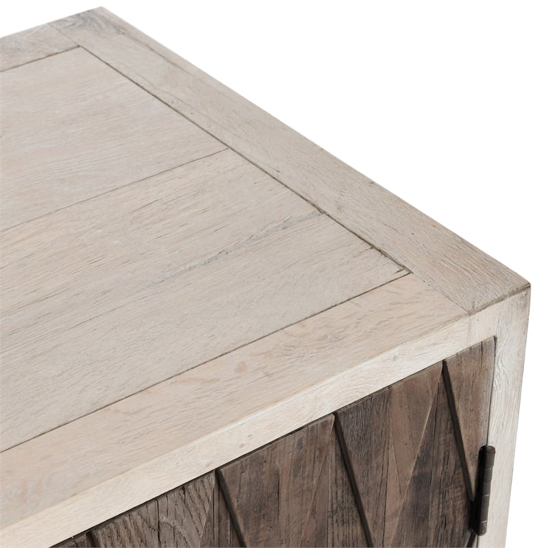 Pemberly Row Transitional 4-Door Wood Sideboard in Bone White