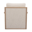 Pemberly Row Fabric Linen Upholstery Swivel Accent Chair in Natural