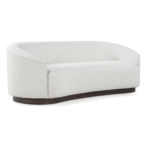 Pemberly Row Contemporary 90&quot Upholstered Fabric Sofa in Oatmeal