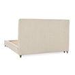 Pemberly Row Traditional Cream Finish Fabric Upholstered Queen Bed