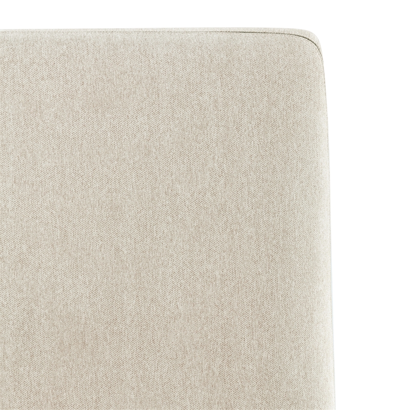 Pemberly Row Traditional Cream Fabric Upholstered California King Bed