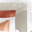 Pemberly Row Traditional Cream Fabric Upholstered California King Bed