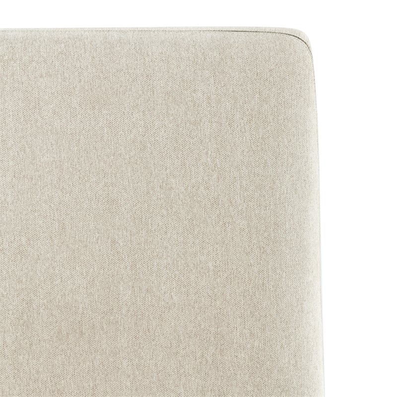 Pemberly Row Traditional Cream Fabric Upholstered Eastern King Bed