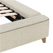 Pemberly Row Traditional Cream Fabric Upholstered Eastern King Bed