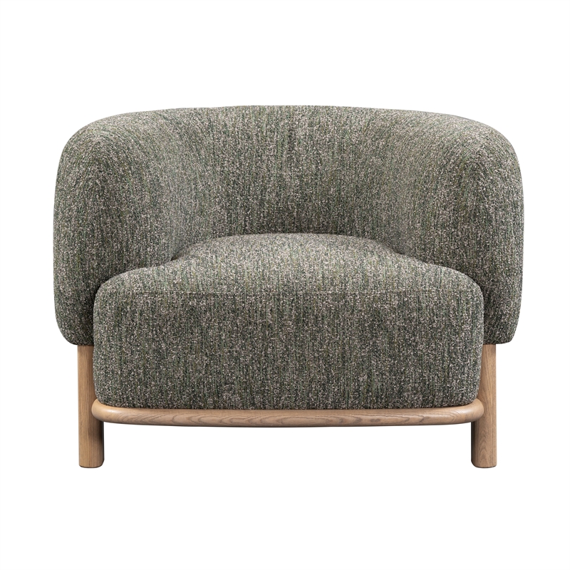 Pemberly Row Green Fabric Upholstered Accent Chair - Timeless Elegance