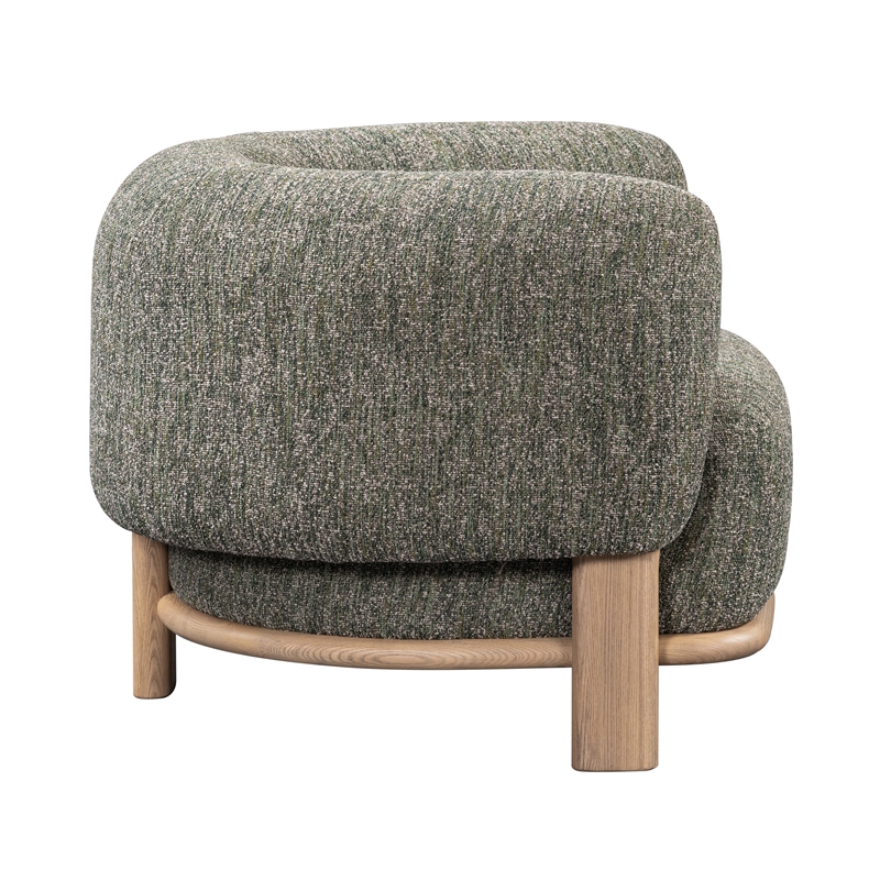 Pemberly Row Green Fabric Upholstered Accent Chair - Timeless Elegance