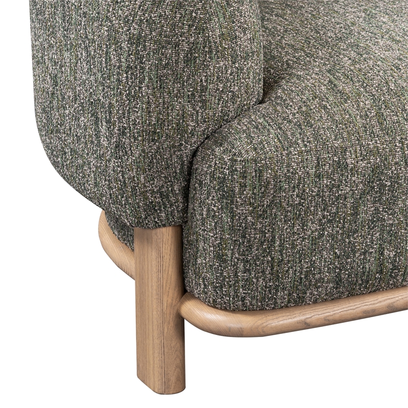 Pemberly Row Green Fabric Upholstered Accent Chair - Timeless Elegance
