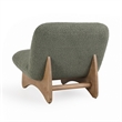Pemberly Row Accent Chair Green Upholstery Fabric with Solid Oak Frame
