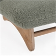 Pemberly Row Accent Chair Green Upholstery Fabric with Solid Oak Frame