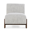 Pemberly Row Fabric Accent Chair - Ivory with Dynamic Wood Frame