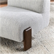 Pemberly Row Fabric Accent Chair - Ivory with Dynamic Wood Frame
