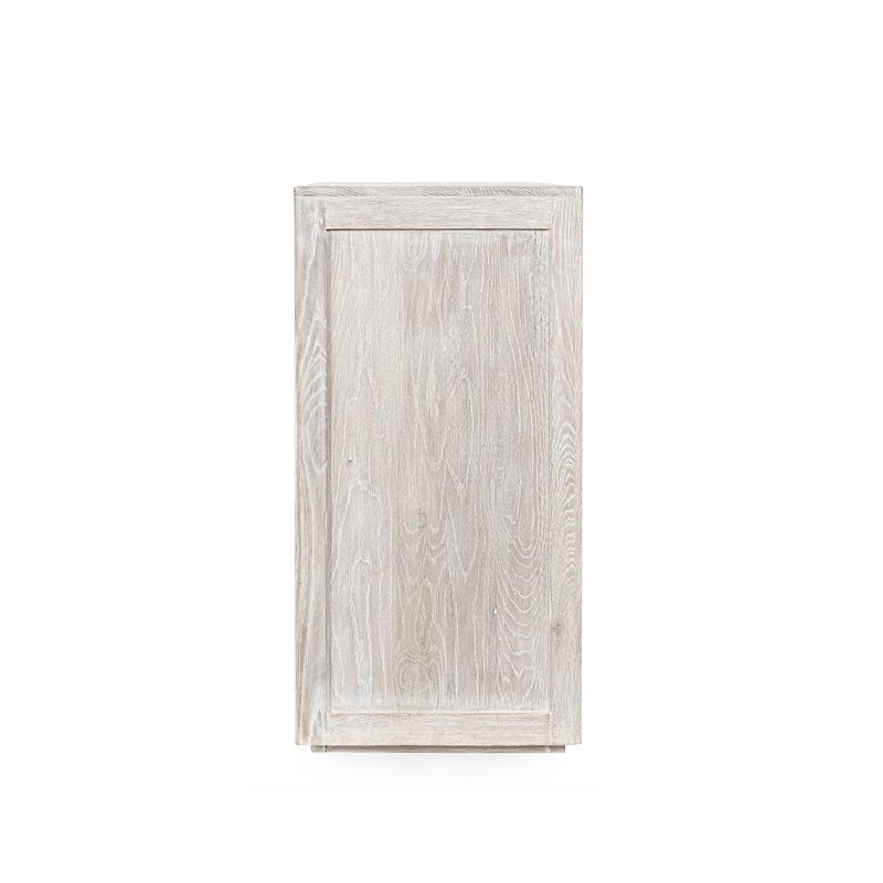 Pemberly Row Four Door Solid Wood Sideboard - White Wash Finish