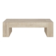 Pemberly Row Reclaimed Oak Wood Coffee Table in Meadow White