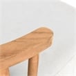 Pemberly Row Contemporary Outdoor Wood Frame Accent Chair in Natural